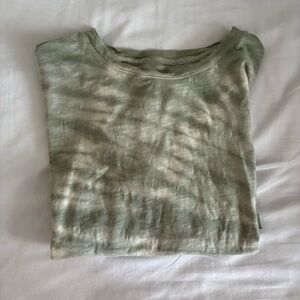 Time and Tru Light Sage Green Crew Neck Top